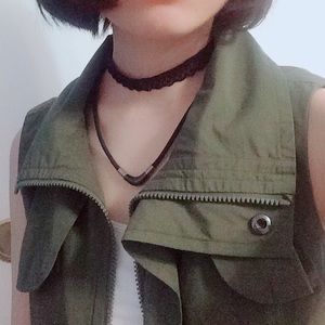 Princess Vera Wang Olive Green Military Vest